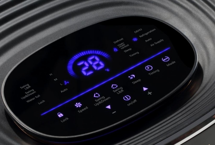 9000BTU condizionatore d'aria evaporativo portatile 4 modalità di funzionamento 2 velocità del ventilatore